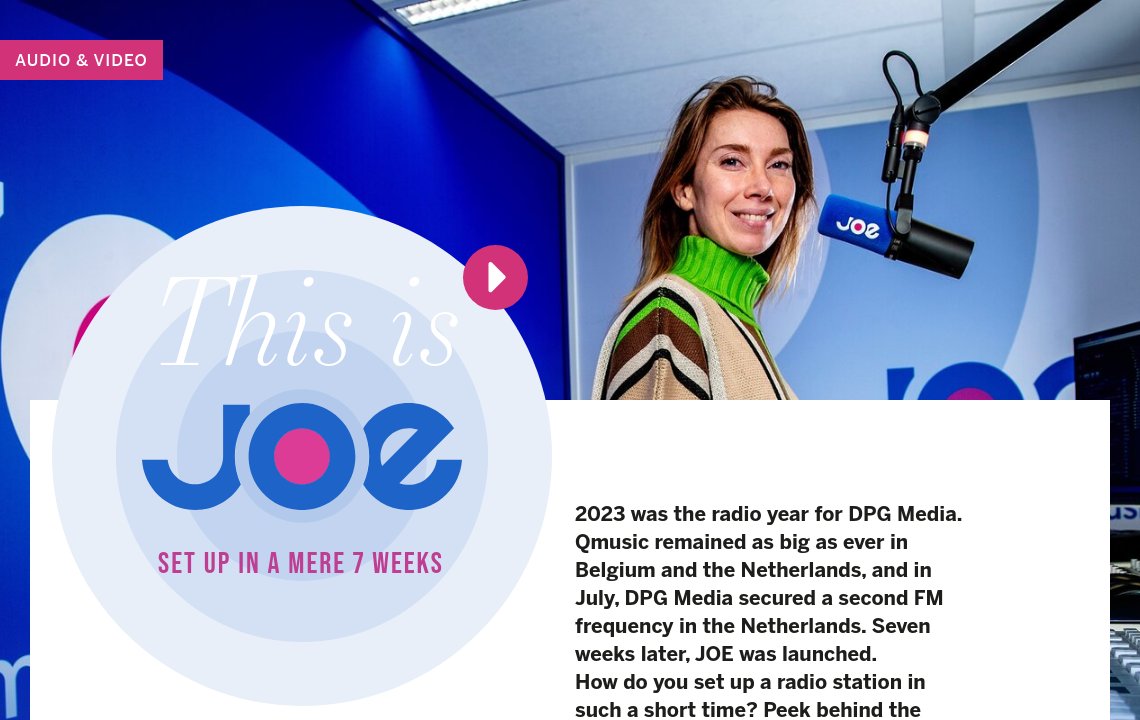 JOE in the Netherlands - DPG Media Annual Report 2023